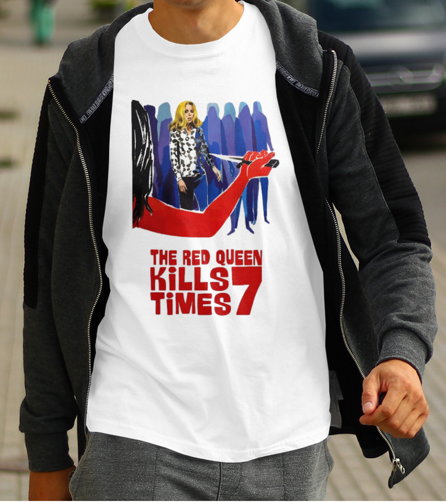 The Red Queen Kills Seven Times Red Arm Woman And Figures T-Shirt