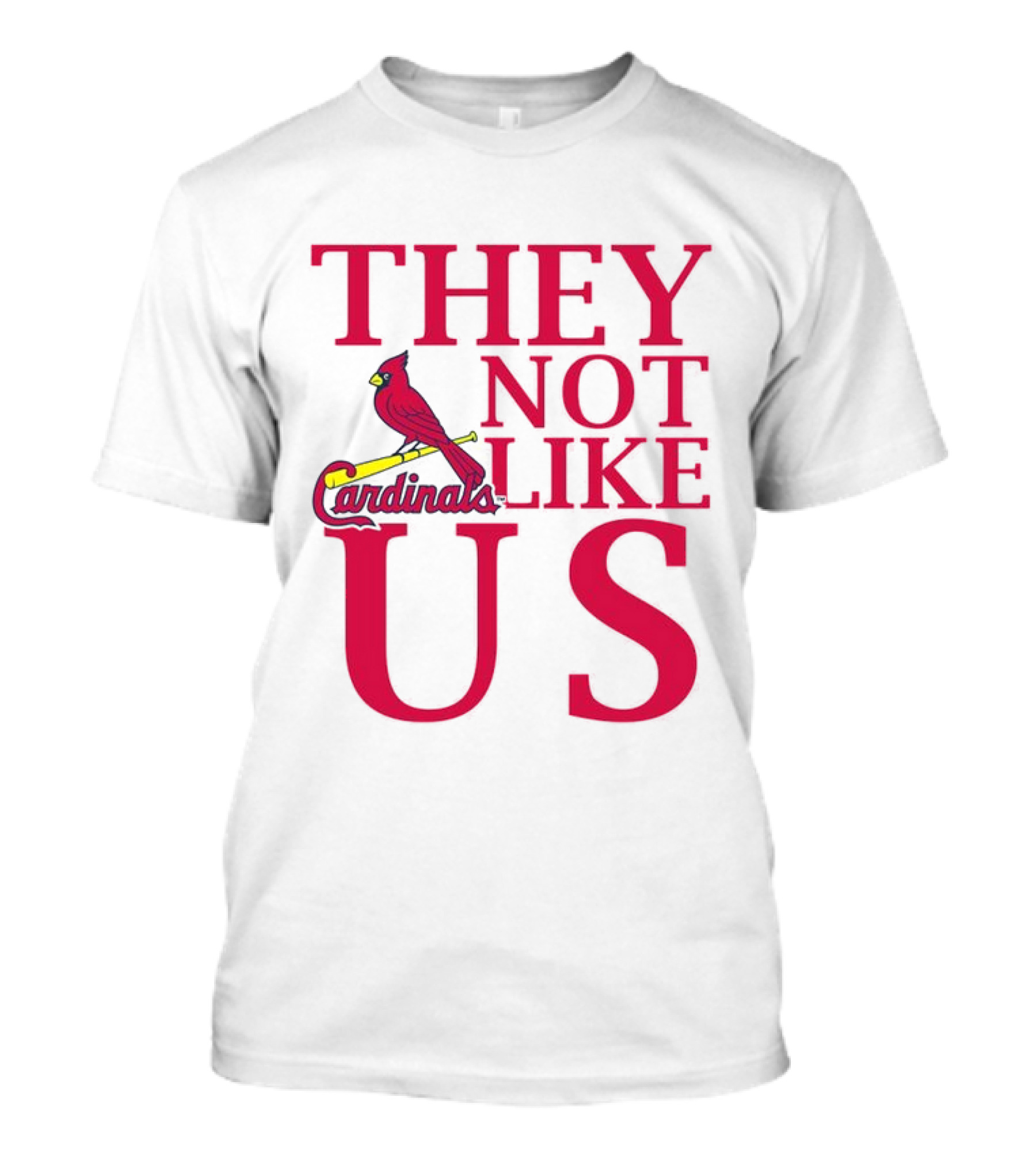St. Louis Cardinals They Not Like Us Bird On Bat T-Shirt