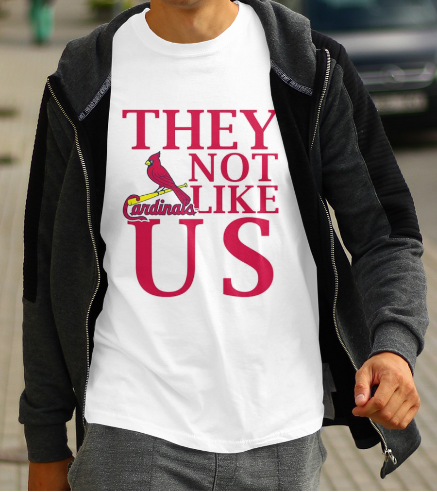 St. Louis Cardinals They Not Like Us Bird On Bat T-Shirt