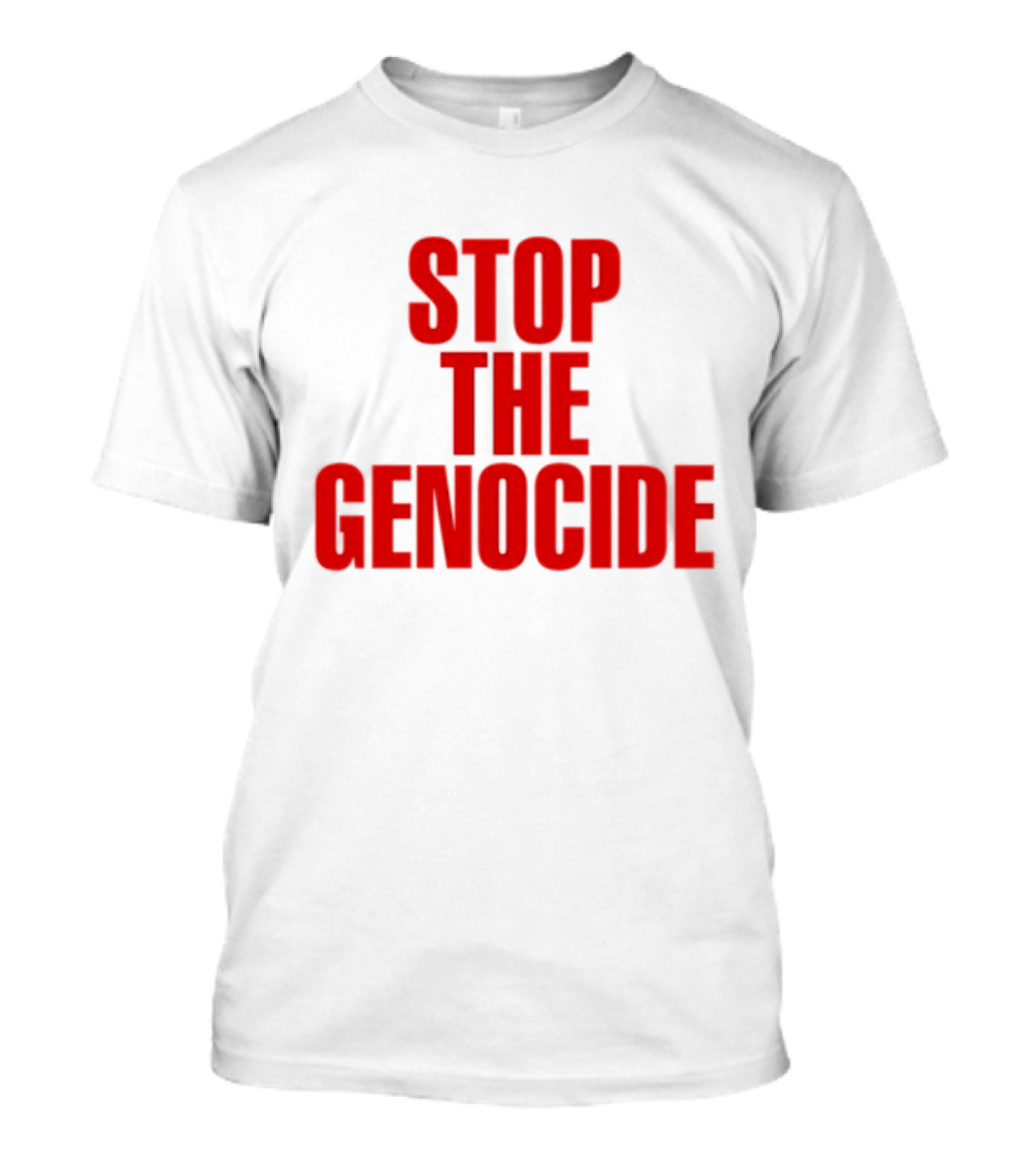 Stop The Genocide Red Bold Statement T-Shirt