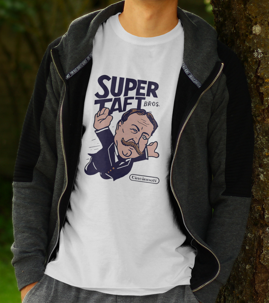 Super Taft Bros Cincinnati Caricature Parody William Howard Taft T-Shirt