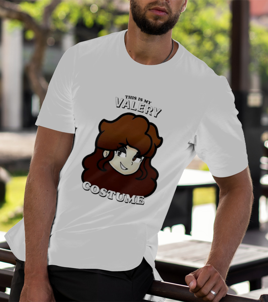 This Is My Valery Costume Cartoon Character Face T-Shirt