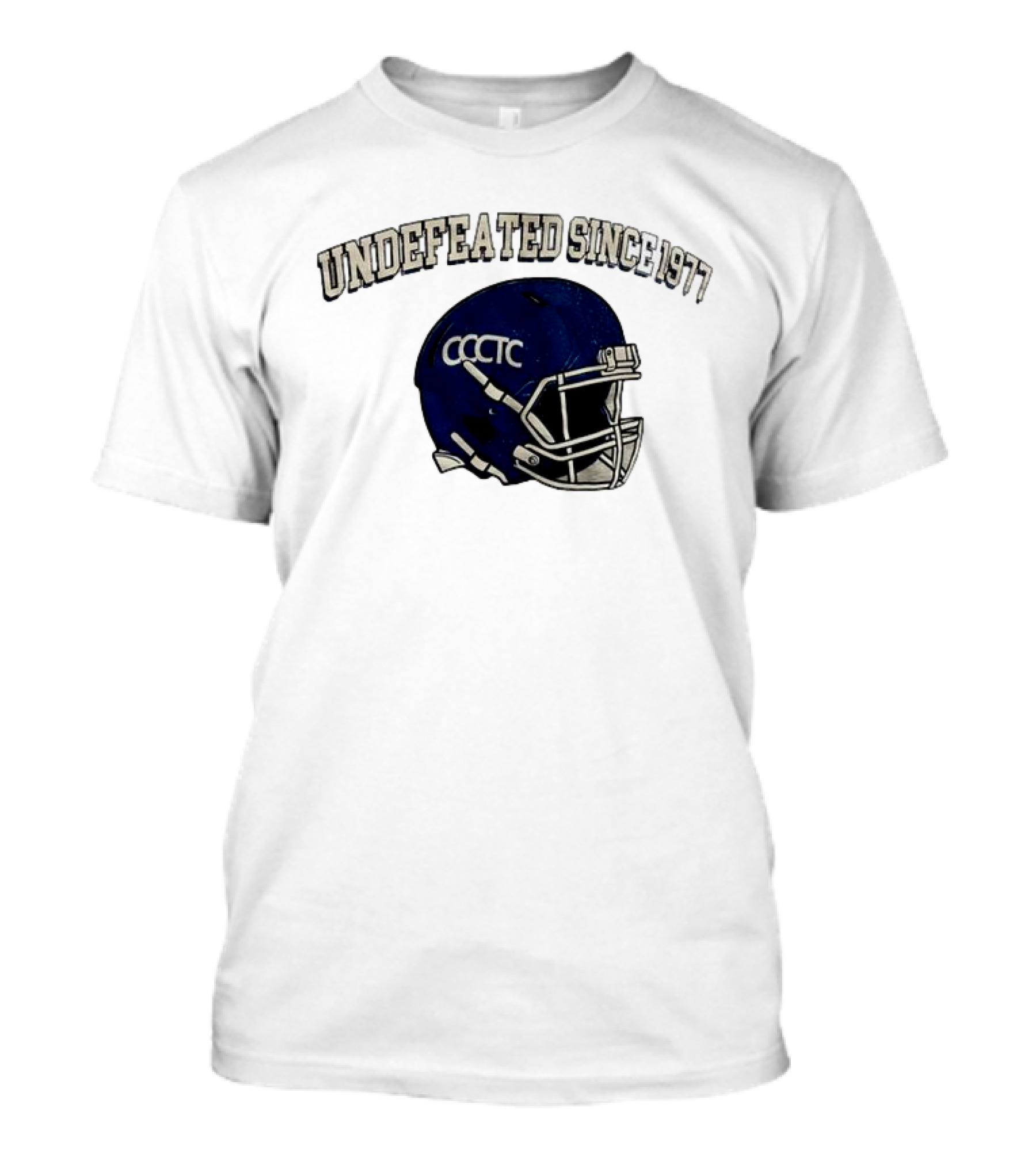 Undefeated Since 1977 CCCTC Football Helmet T-Shirt