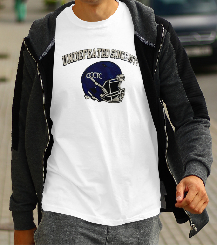 Undefeated Since 1977 CCCTC Football Helmet T-Shirt