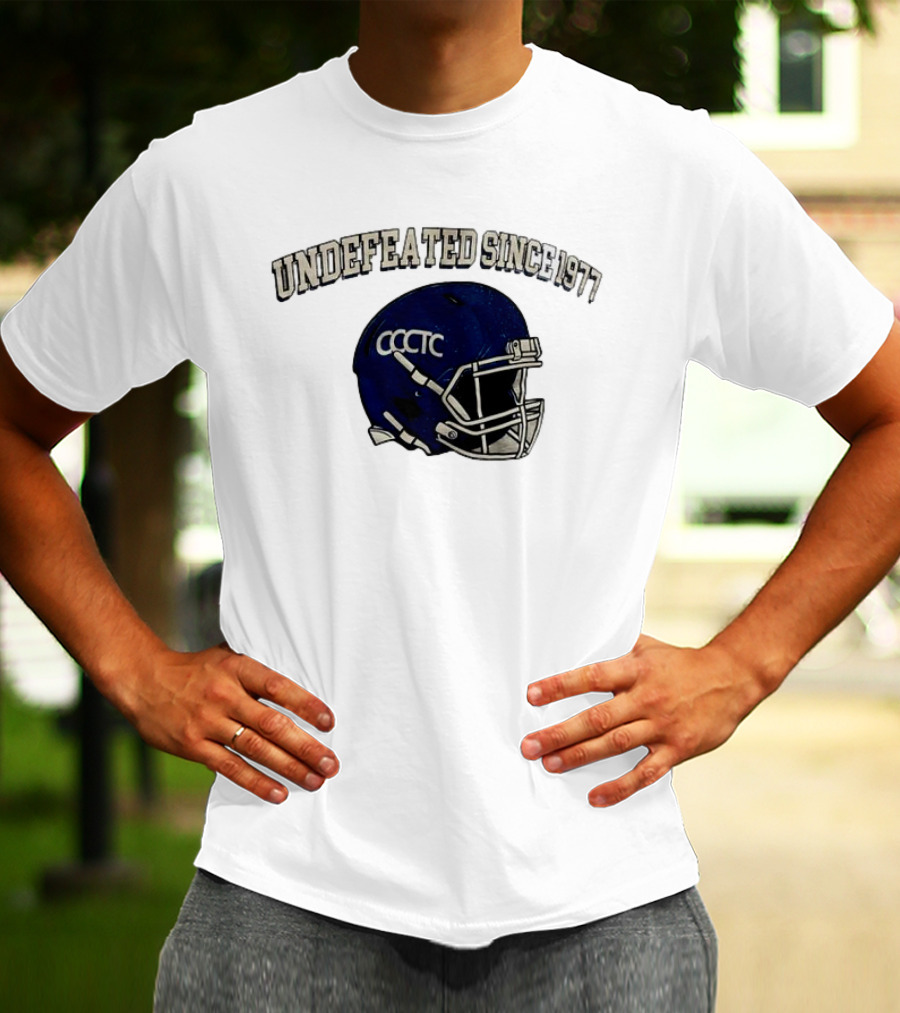Undefeated Since 1977 CCCTC Football Helmet T-Shirt
