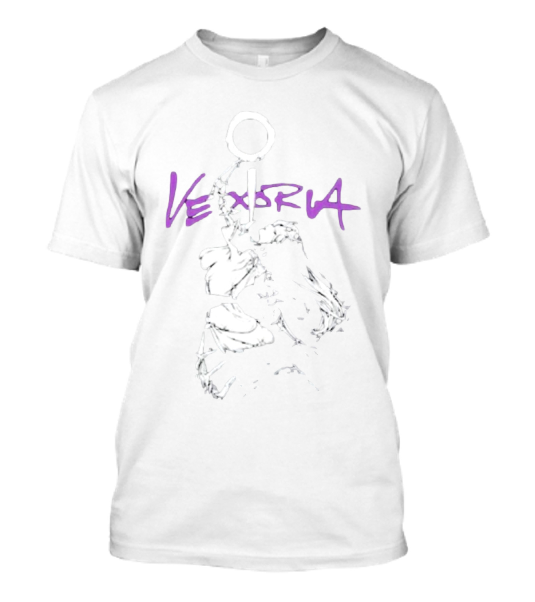 Vexoria Purple Solar Eclipse White Figure T-Shirt