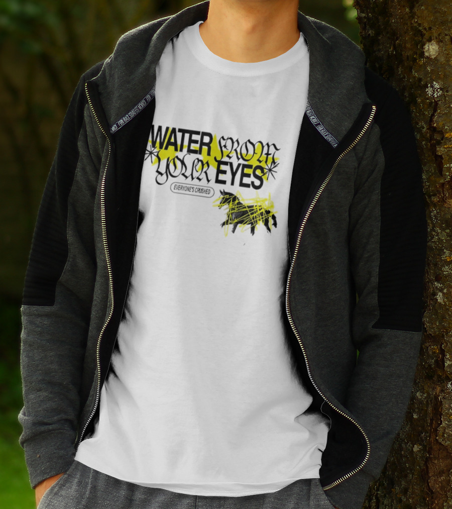 Water From Your Eyes Everyone’s Crushed Distorted Yellow Stars And Scribbles T-Shirt