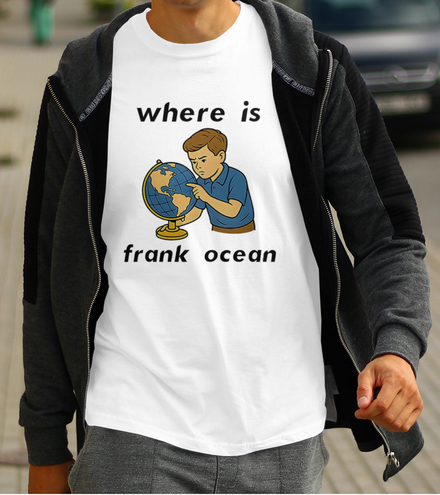 Where Is Frank Ocean Curious Boy With Globe T-Shirt
