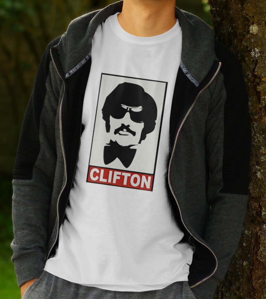 CLIFTON Sunglasses Moustache Red Box Style T-Shirt