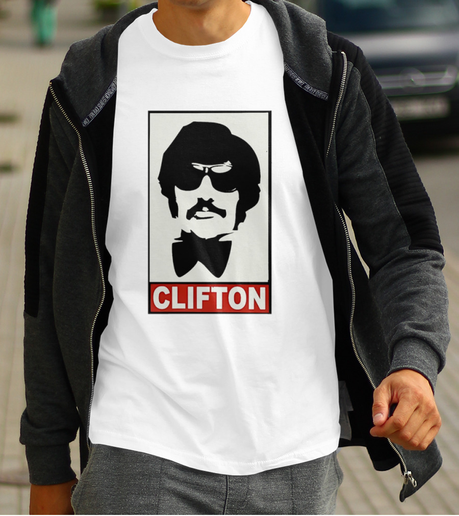 CLIFTON Sunglasses Moustache Red Box Style T-Shirt