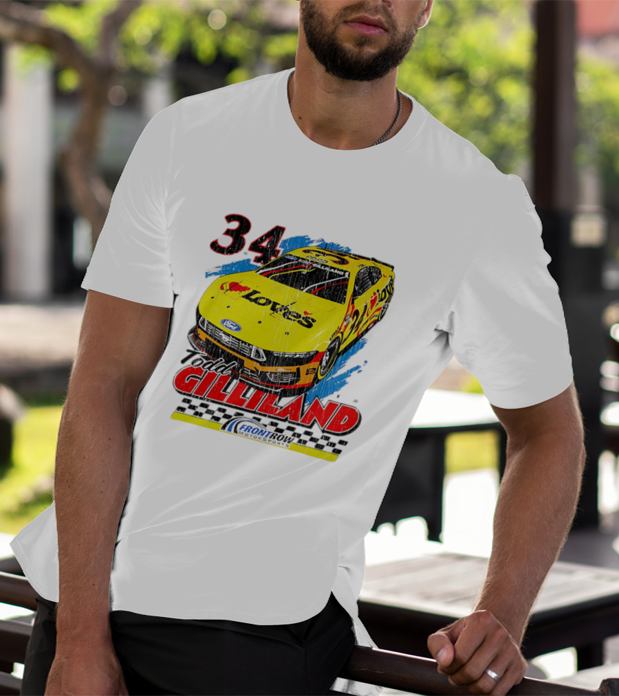 Todd Gilliland No. 34 Loves Ford Front Row Motorsports Racing T-Shirt