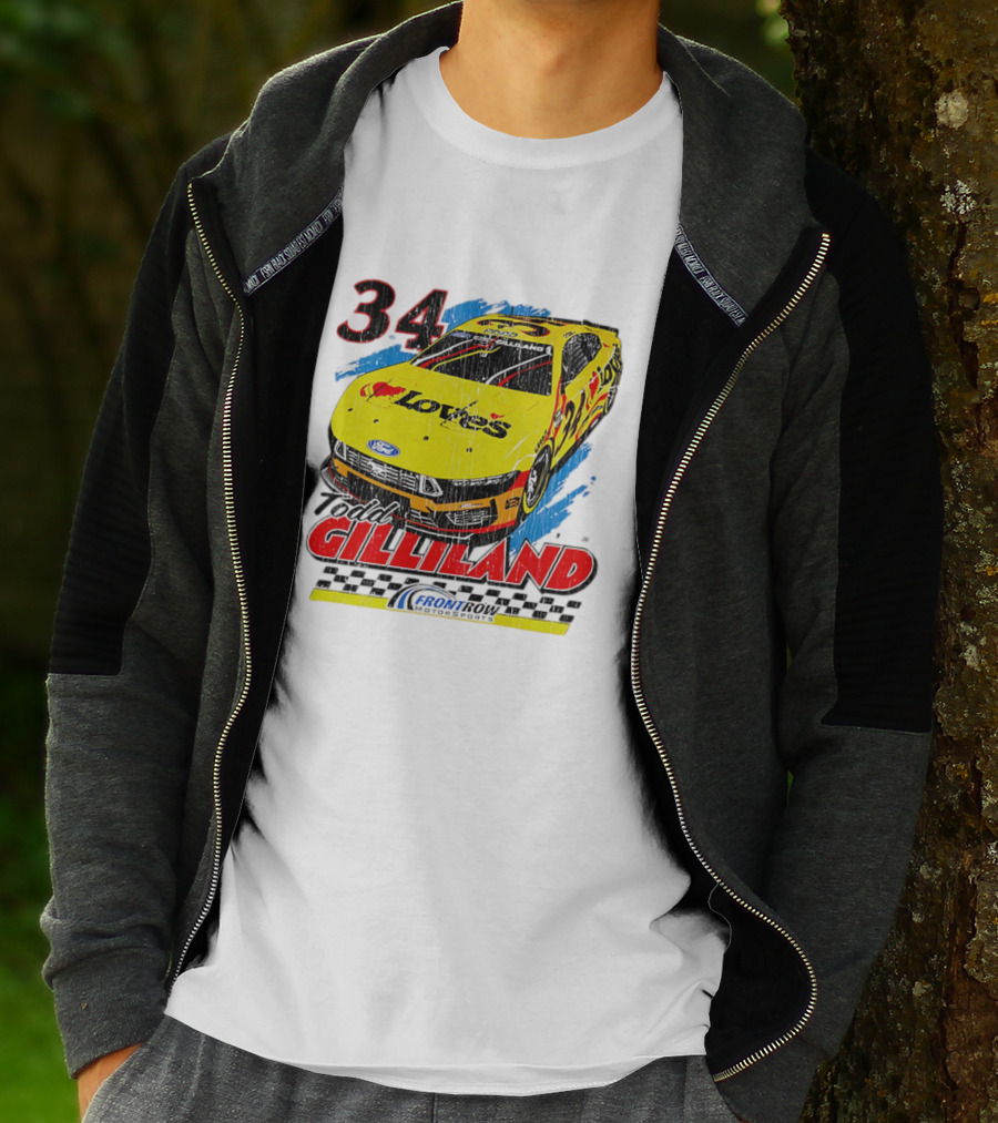 Todd Gilliland No. 34 Loves Ford Front Row Motorsports Racing T-Shirt
