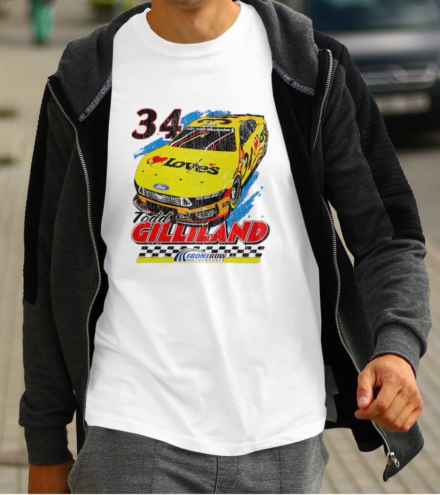 Todd Gilliland No. 34 Loves Ford Front Row Motorsports Racing T-Shirt