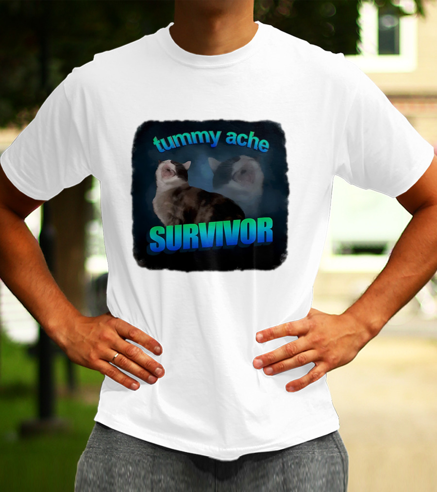 Tummy Ache Survivor Cat T-Shirt