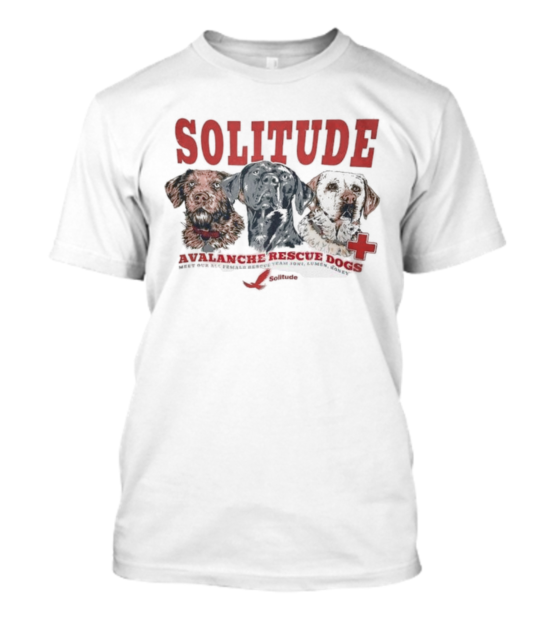 Solitude Avalanche Rescue Dogs Cross Team Joni Lumen Honey T-Shirt