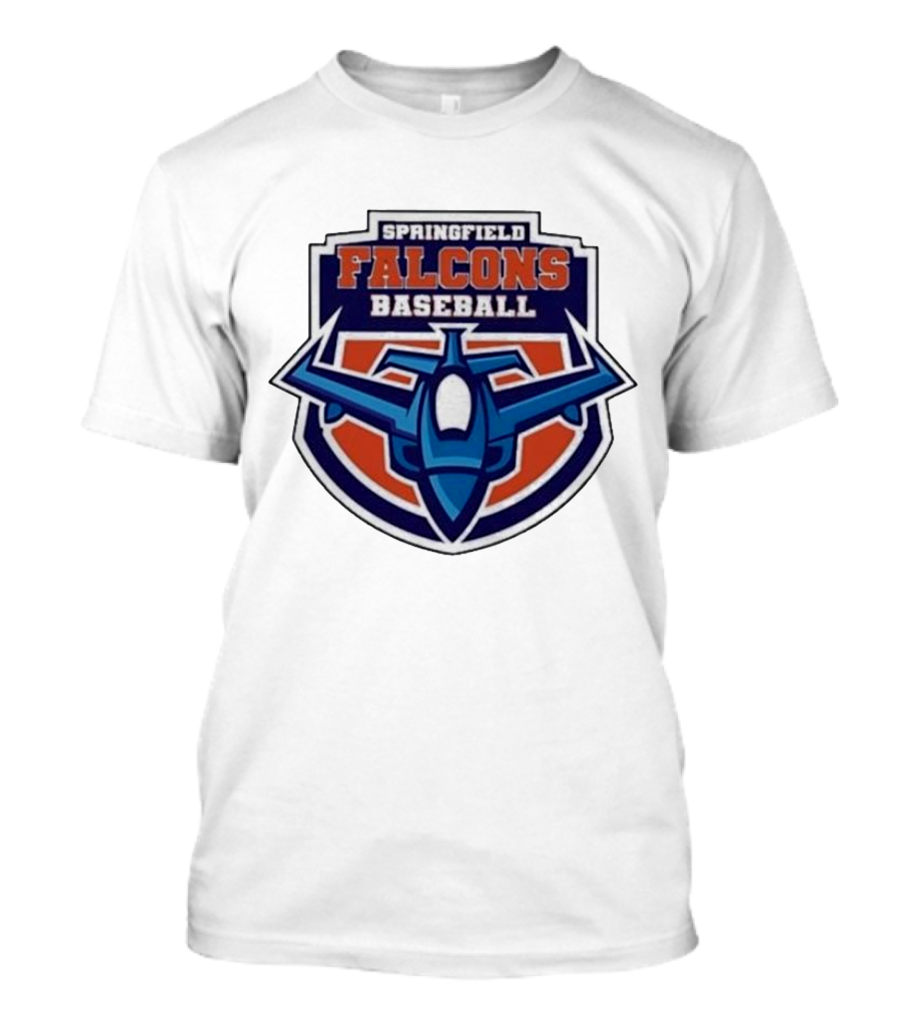 Springfield Falcons Baseball With Blue Jet Emblem T-Shirt