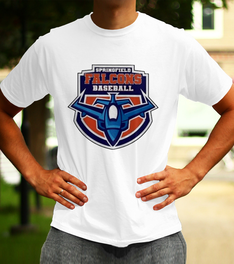 Springfield Falcons Baseball With Blue Jet Emblem T-Shirt