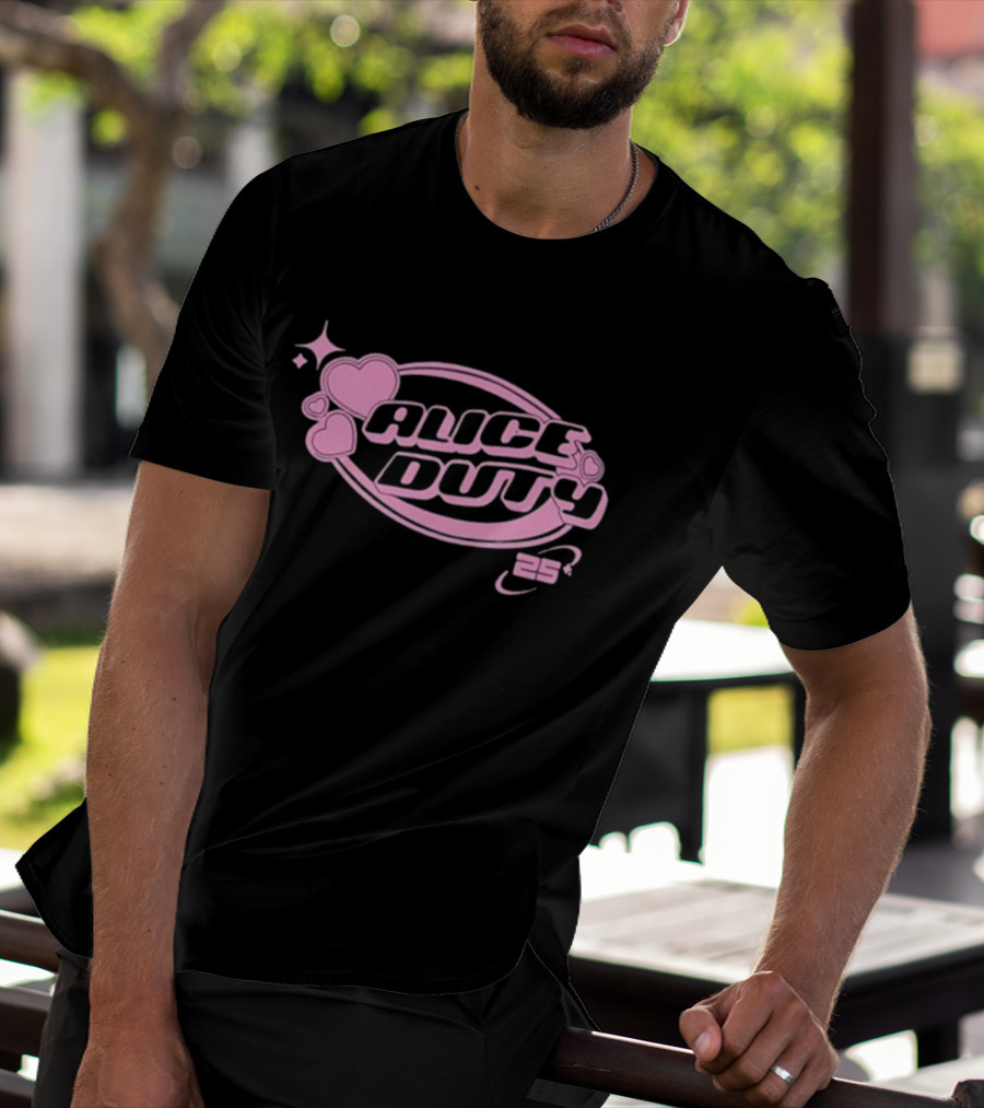 Alice Duty 25 Hearts And Stars Pink Emblem T-Shirt