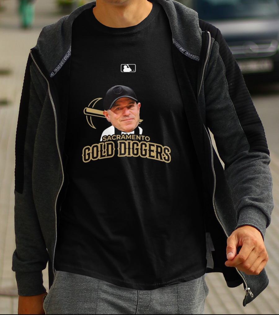 Sacramento Gold Diggers John Fisher MiLB Primary Alternate Baseball T-Shirt
