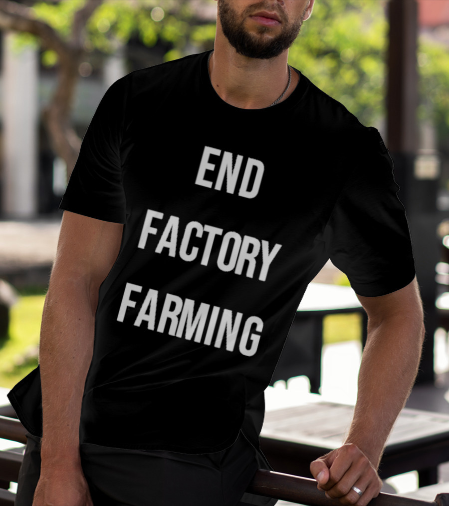 John Oberg End Factory Farming Vintage Activist Campaign T-Shirt