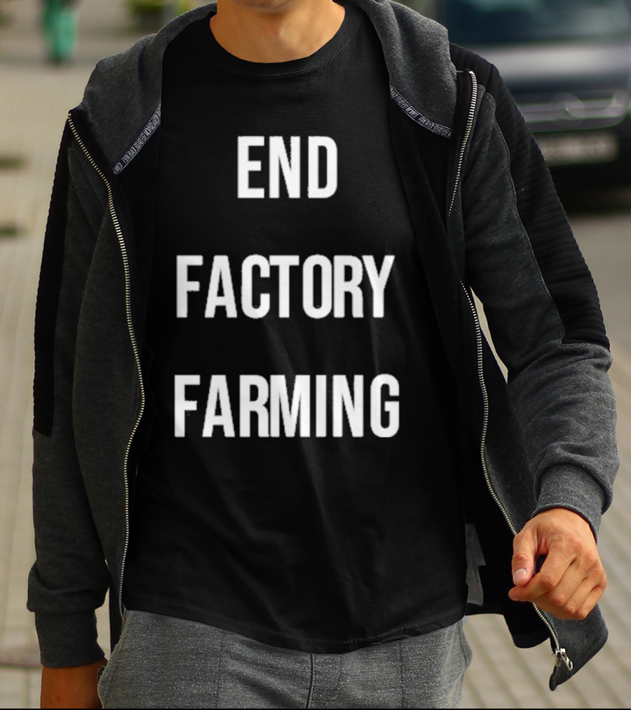 John Oberg End Factory Farming Vintage Activist Campaign T-Shirt