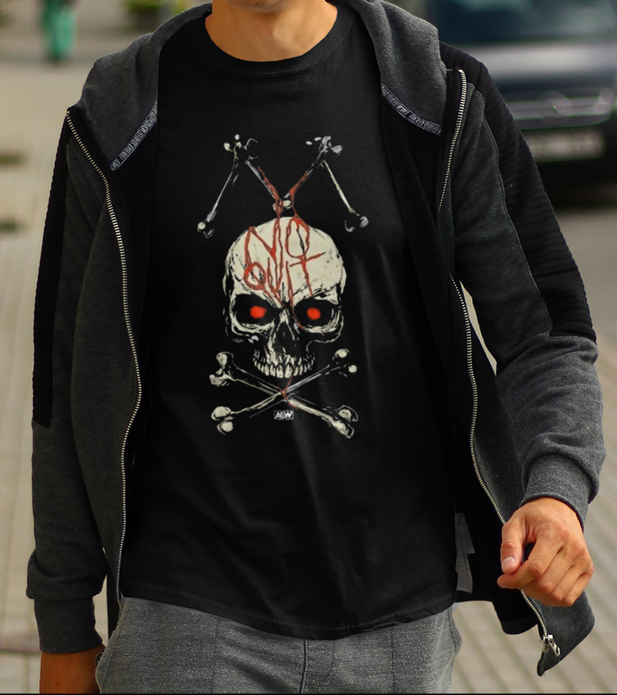 Jon Moxley No Quit Skull And Crossbones Red Eyes T-Shirt