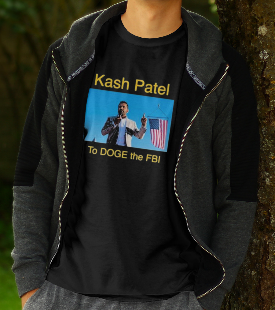 Kash Patel To DOGE The FBI American Flag Speech Scene T-Shirt