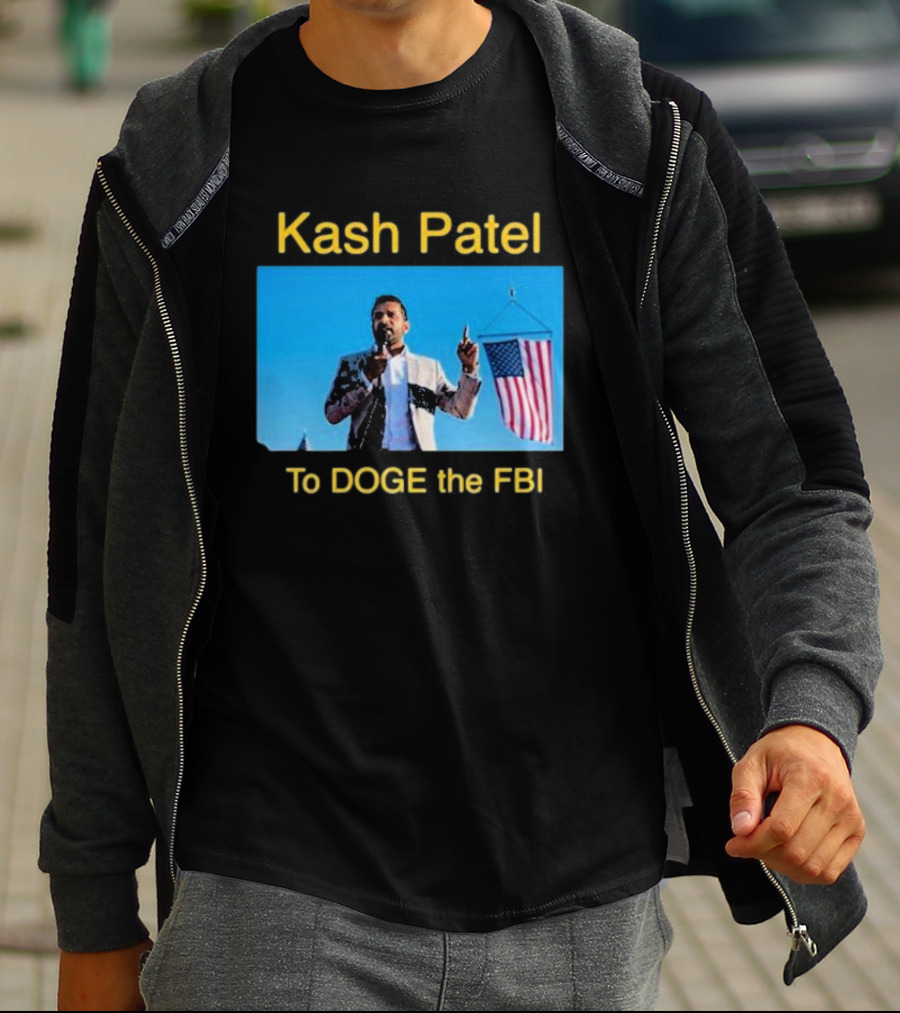 Kash Patel To DOGE The FBI American Flag Speech Scene T-Shirt