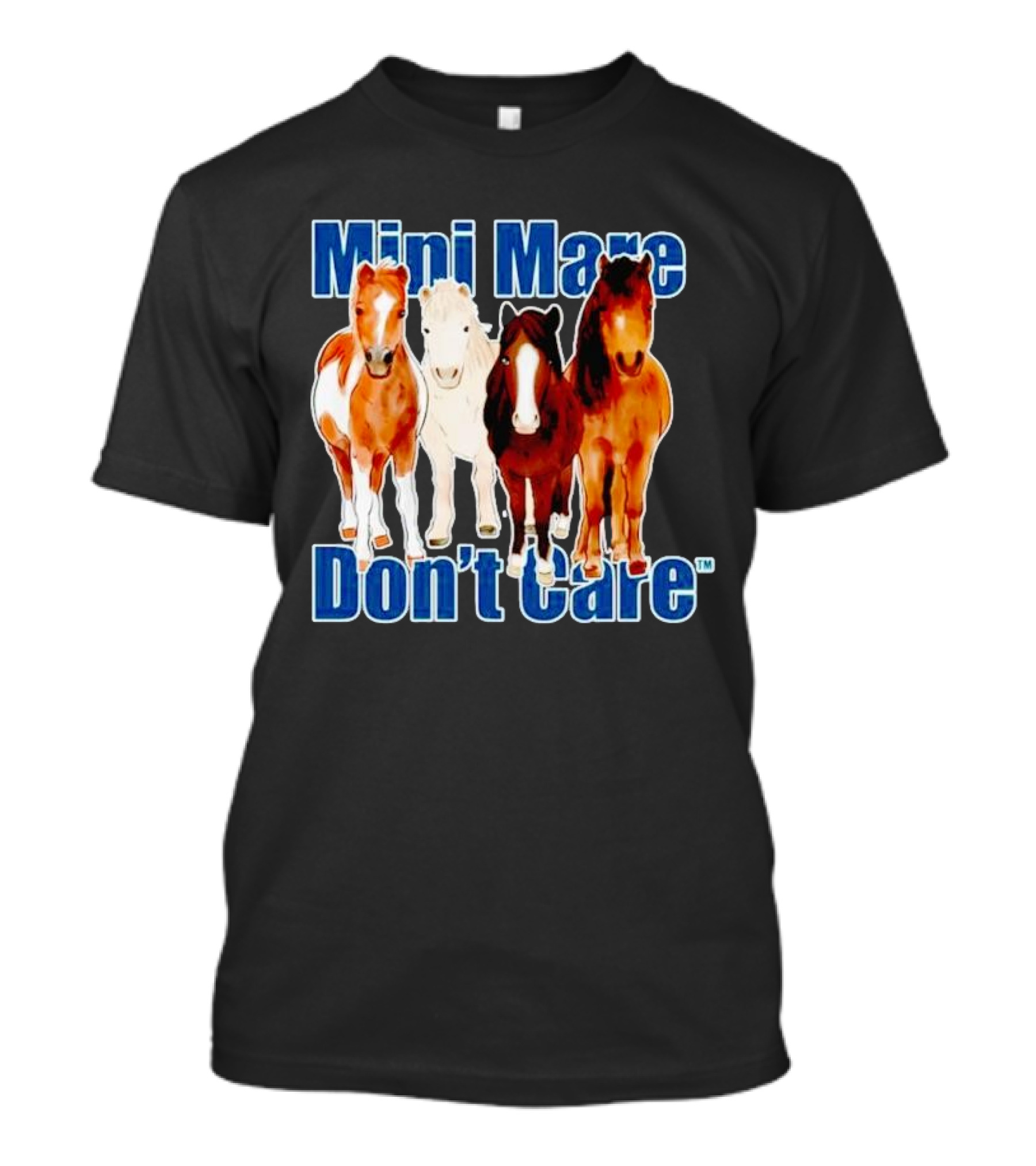 Mini Mare Don’t Care Horses Katie Van Slyke Mabry T-Shirt
