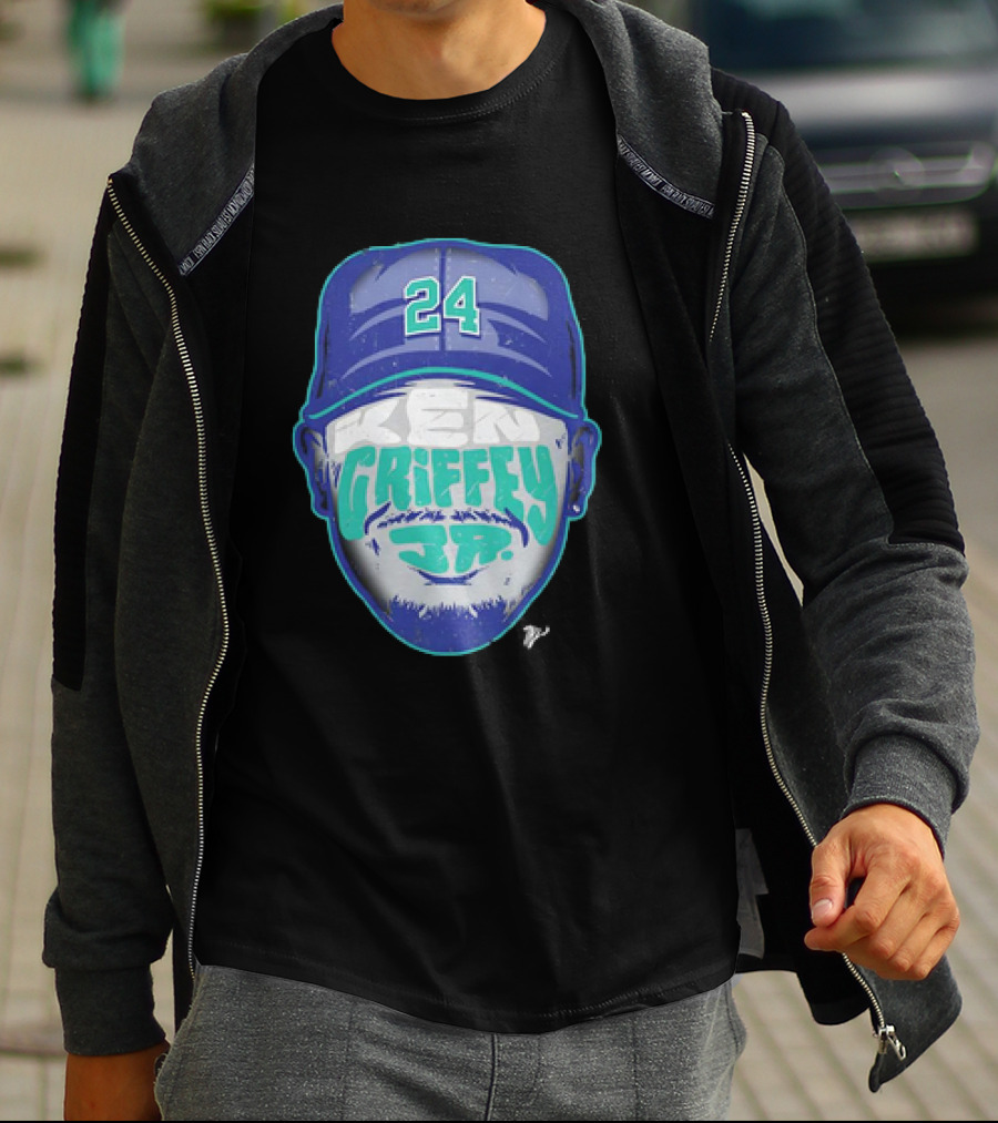 Ken Griffey Jr. 24 Seattle Mariners Vintage Silhouette T-Shirt
