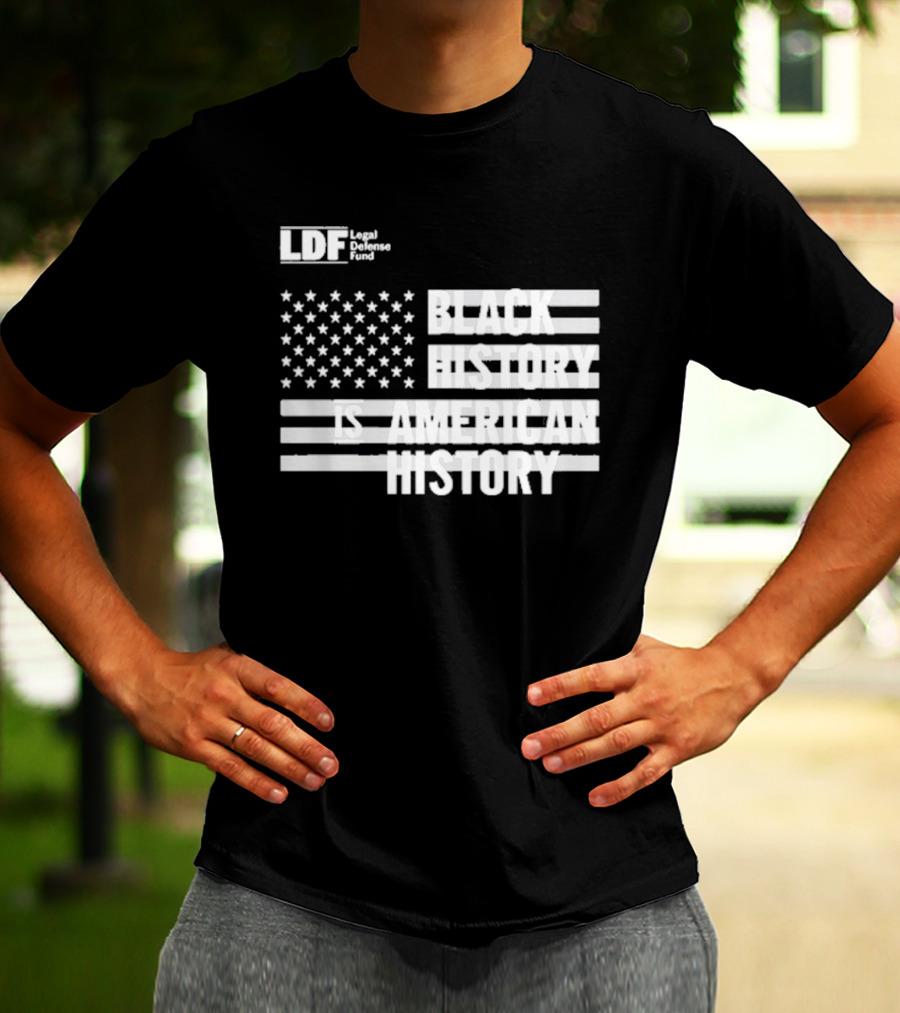 LDF Legal Defense Fund Black History Is American History Flag Stars And Stripes T-Shirt
