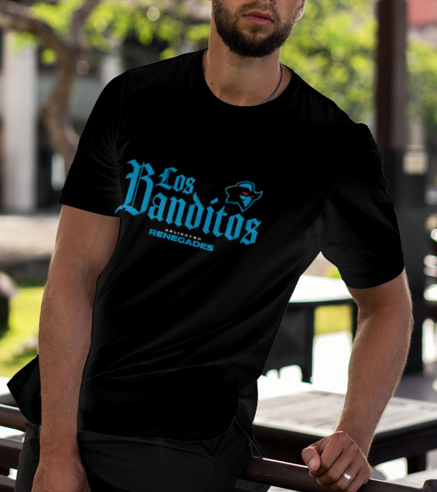 Los Banditos Arlington Renegades Texas Map Red Eyes T-Shirt
