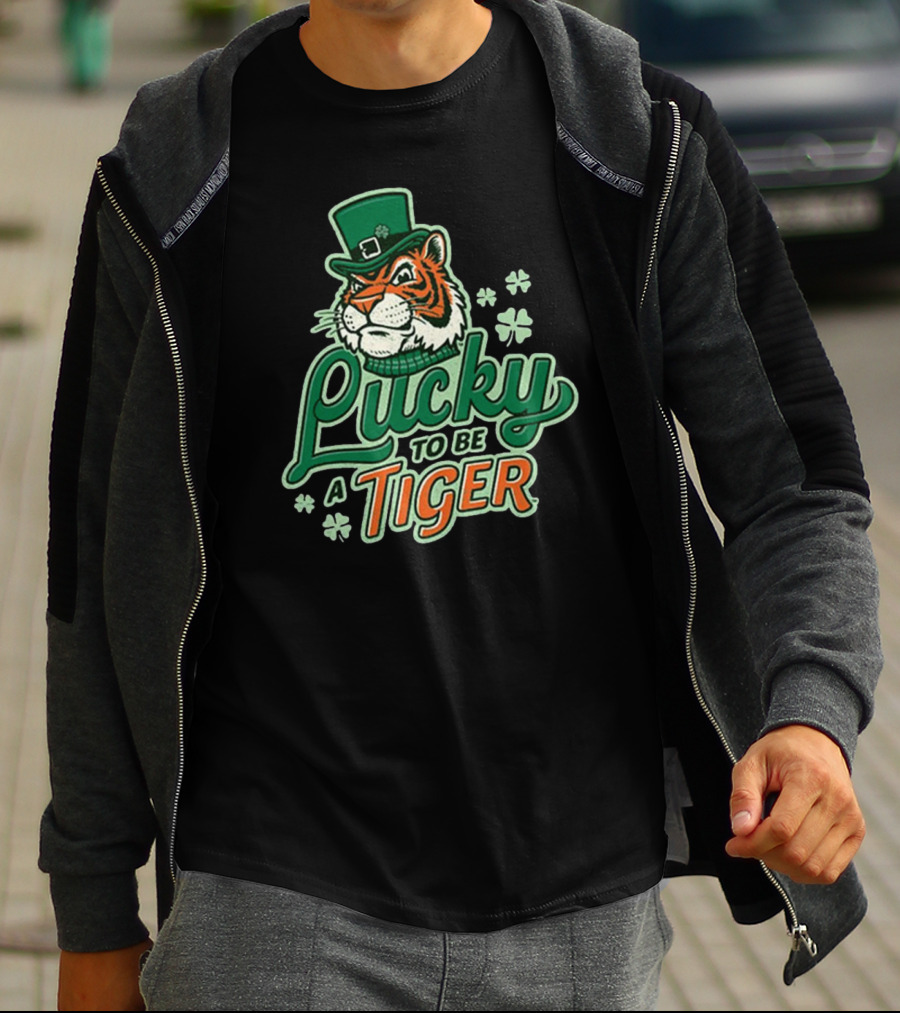 Lucky To Be A Tiger Saint Patrick’s Day Tiger Town T-Shirt