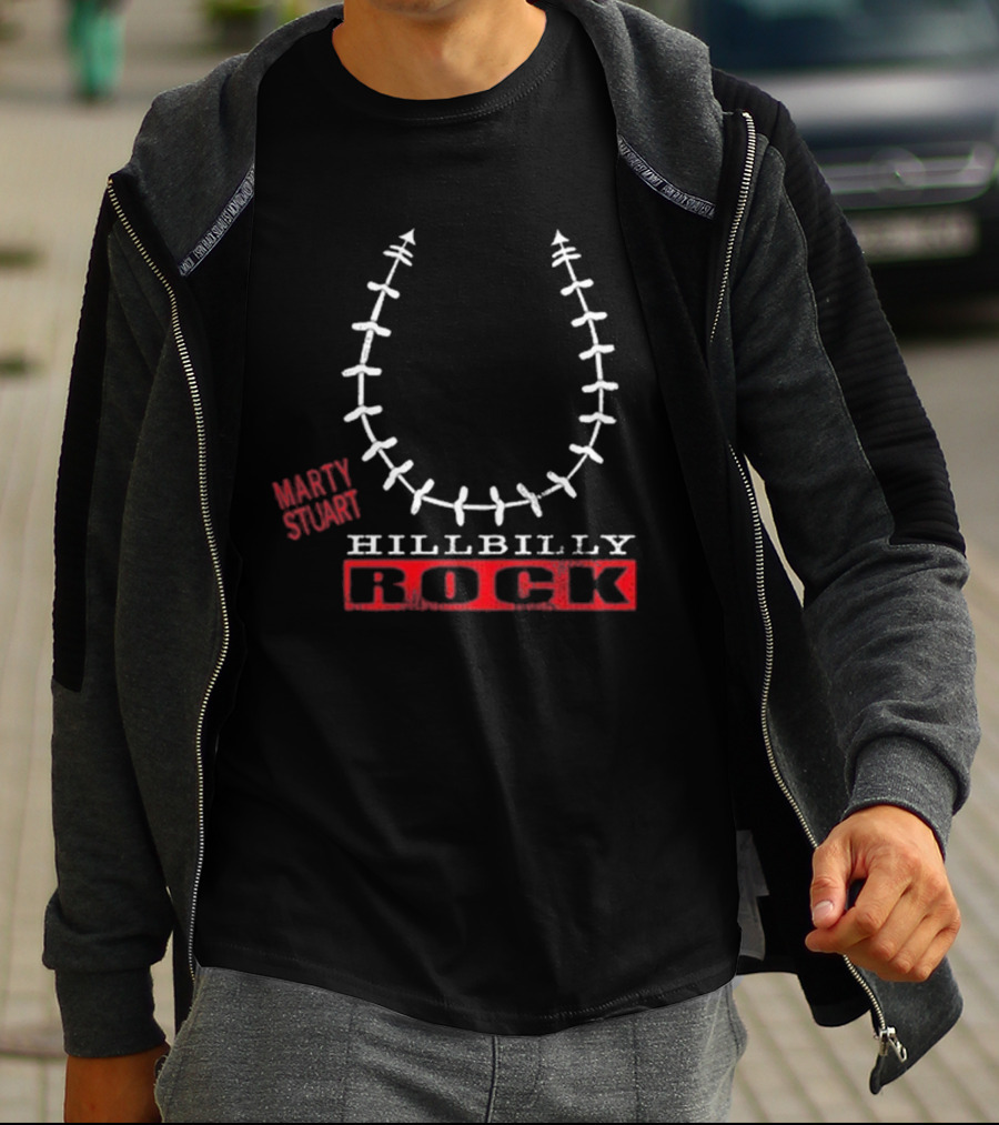 Marty Stuart HillBilly Rock Horseshoe Design T-Shirt
