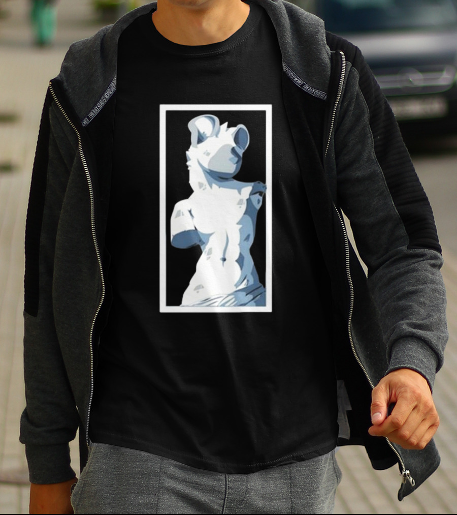 Mangoyena God's Chosen Hyena Statue Style T-Shirt