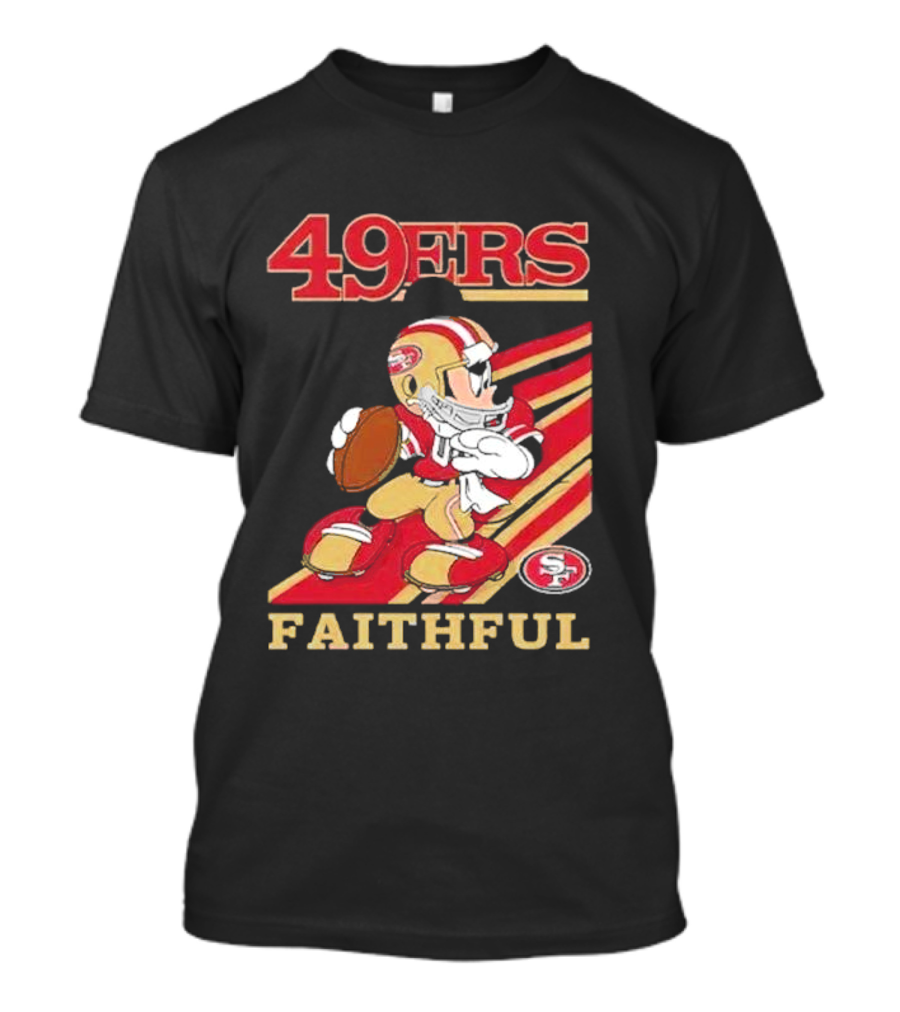 49ers Faithful Mickey Mouse Football Player T-Shirt