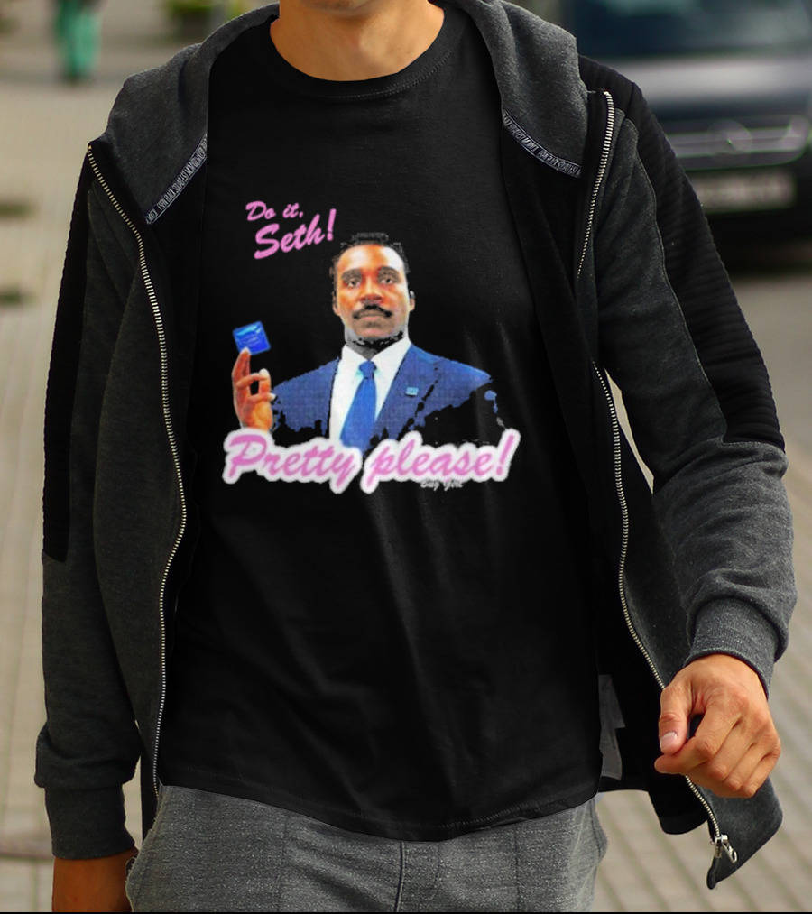 Do It Seth Pretty Please! Milchick Holding Blue Card T-Shirt