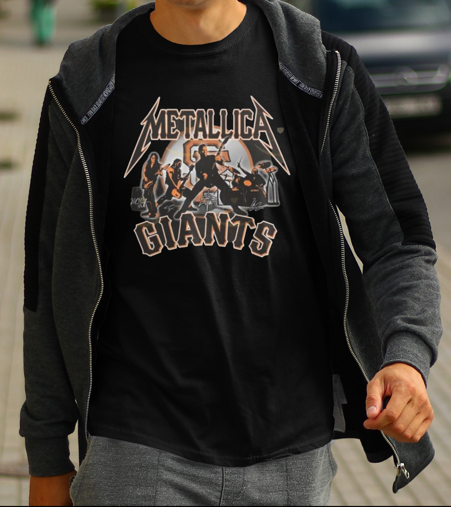 Metallica San Francisco Giants Guitarist Drummer Event 2025 T-Shirt