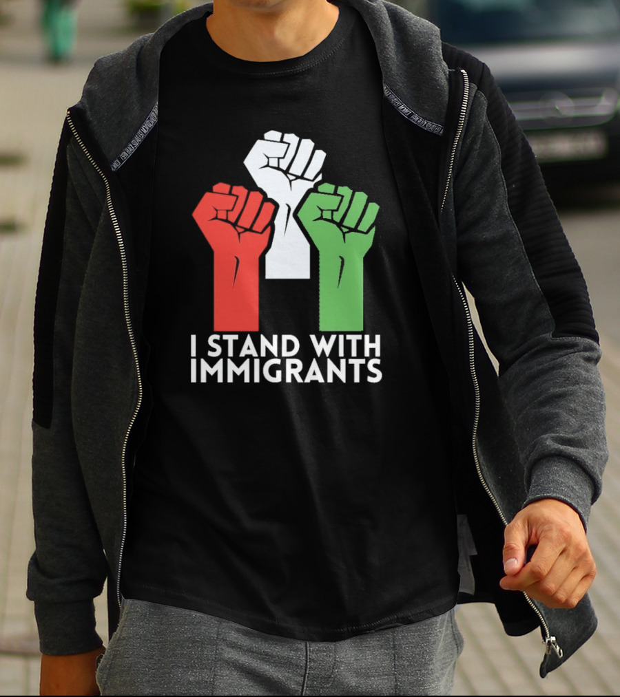 Mexican I Stand With Immigrants Fist Symbol T-Shirt