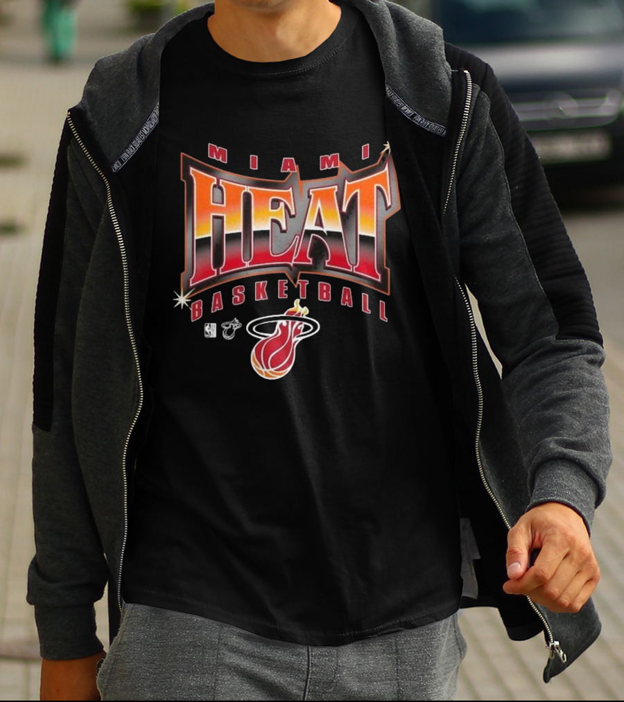 Miami Heat Basketball Worldwide Glow Up NBA Icons T-Shirt