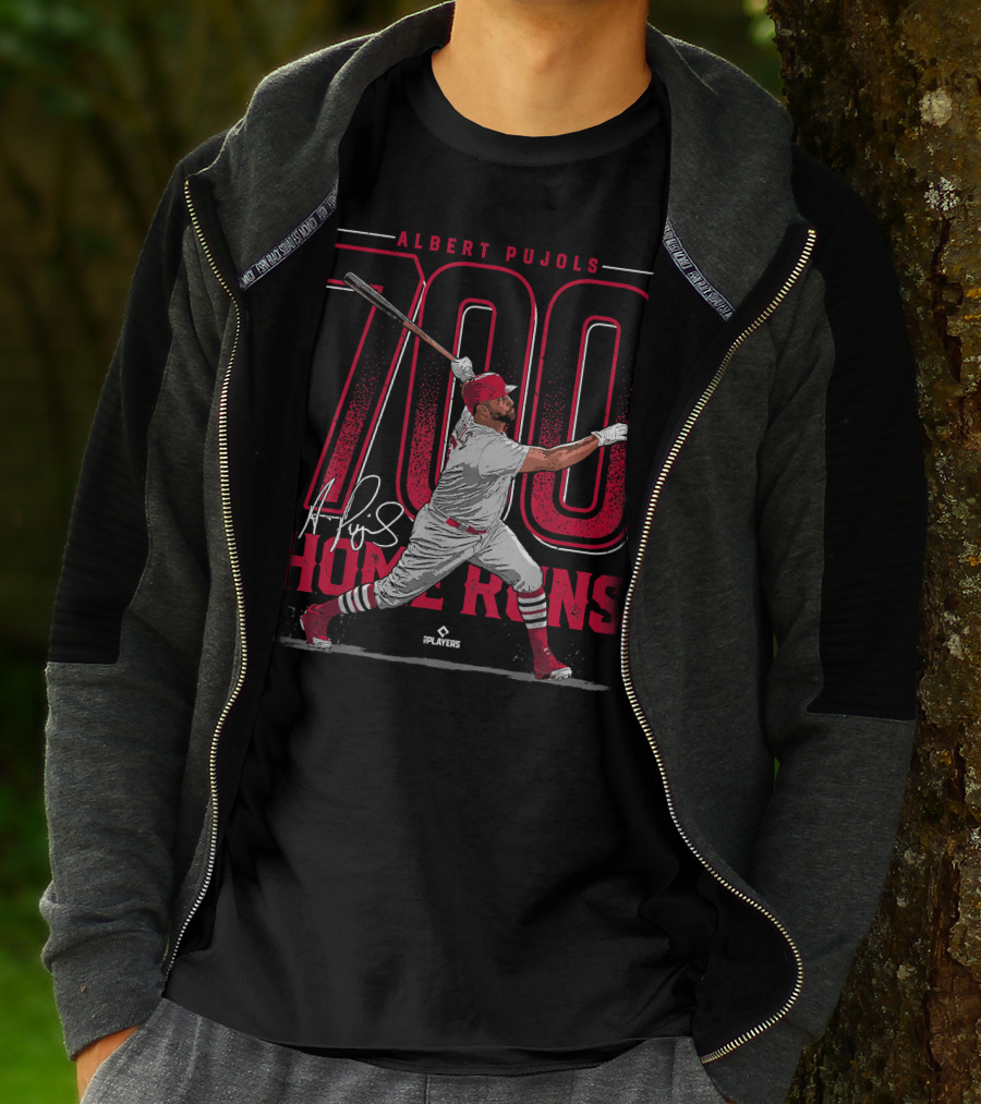 Albert Pujols 700 Home Runs St Louis Baseball MLBPA Players T-Shirt