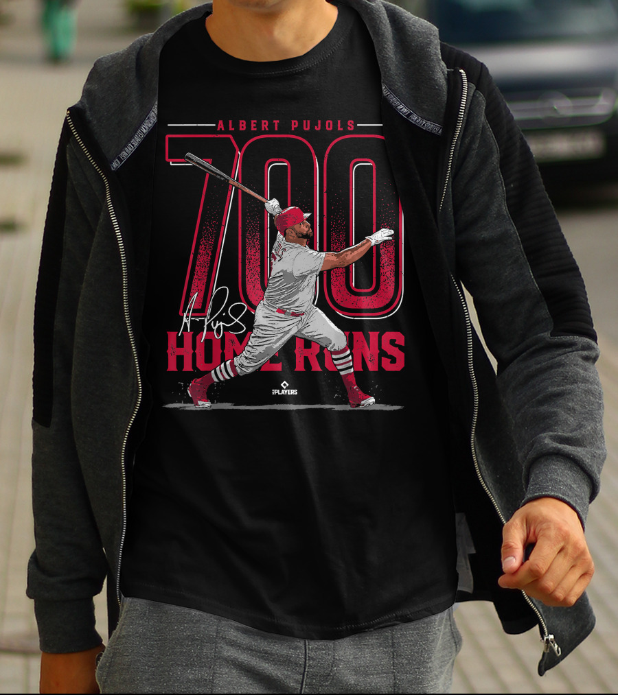 Albert Pujols 700 Home Runs St Louis Baseball MLBPA Players T-Shirt