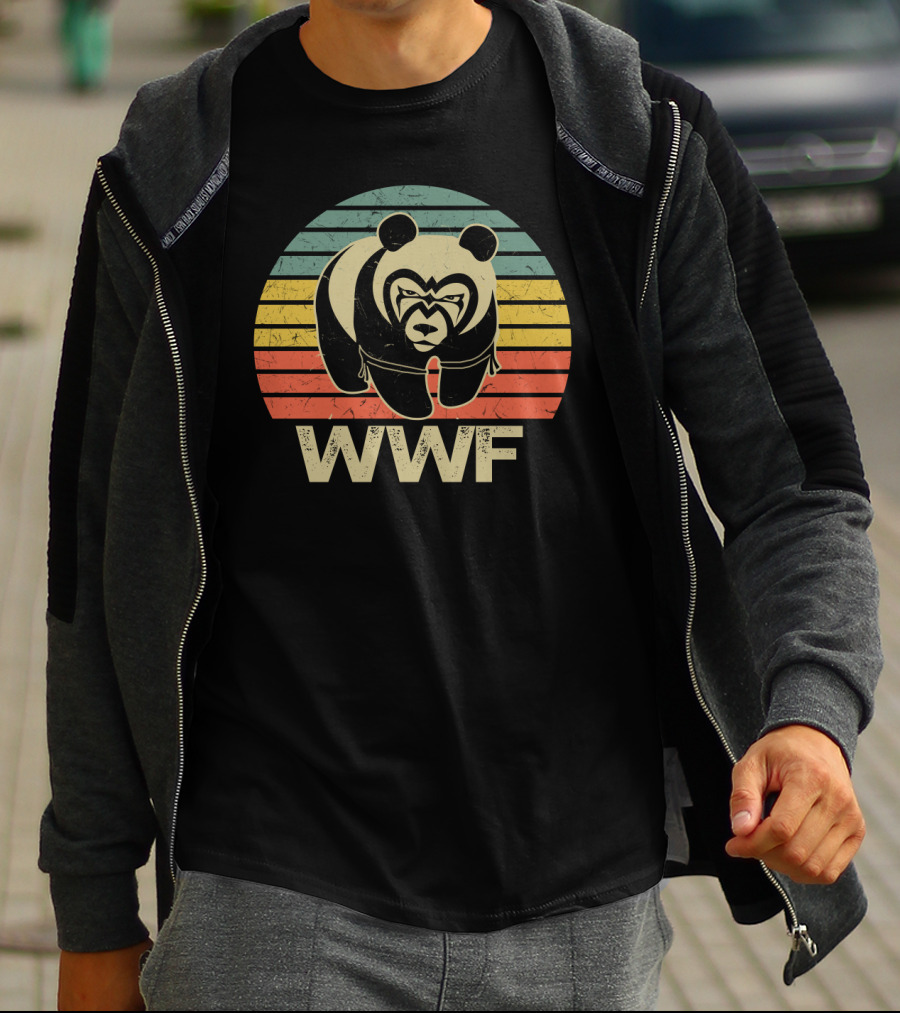 WWF Retro Striped Panda T-Shirt