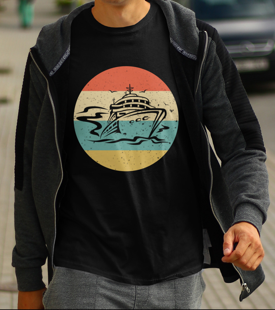 Retro Cruise Ship Vintage Ocean Adventure T-Shirt