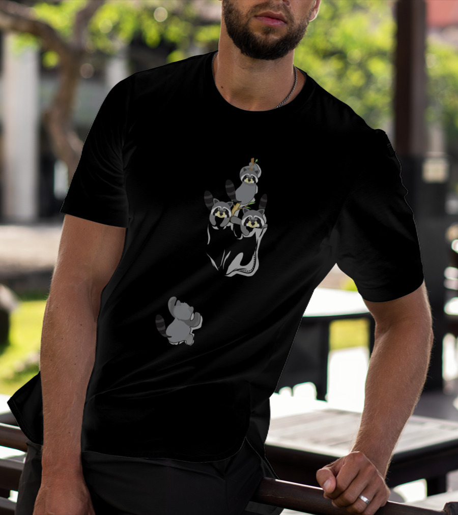Raccoon Trio Climbing Pocket Adventure T-Shirt