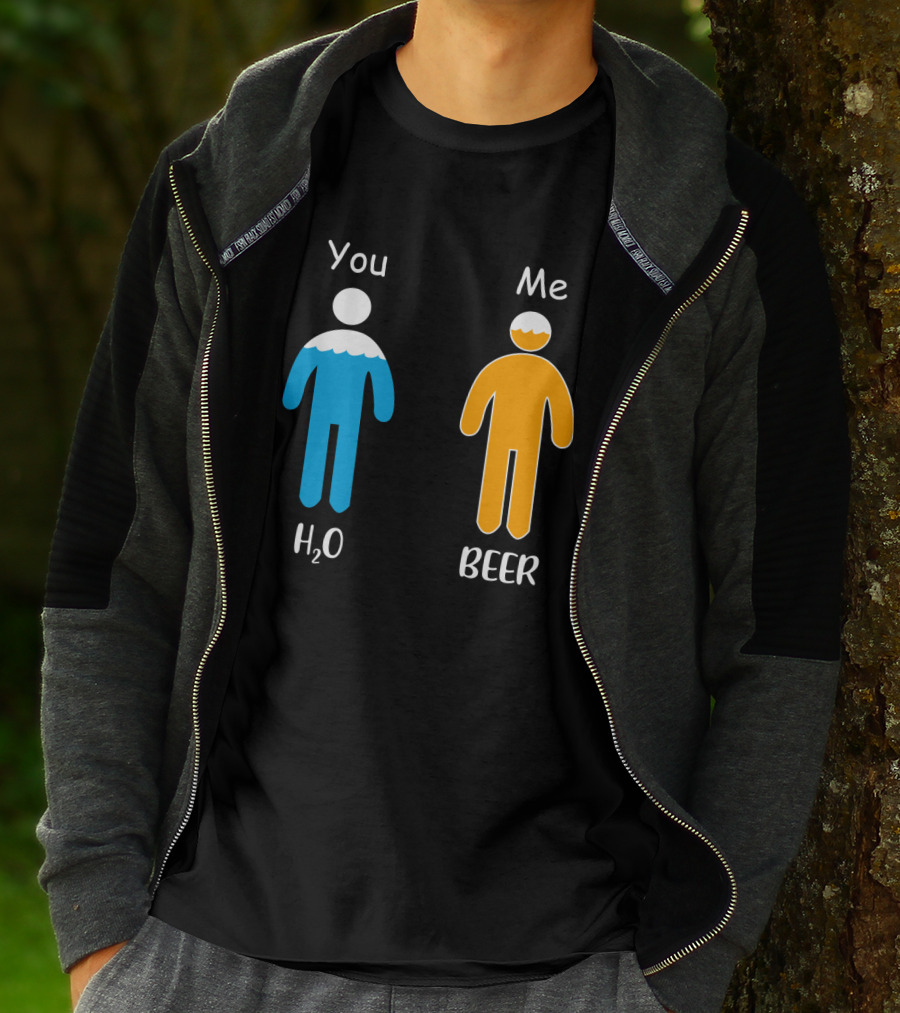 You Me H2O Beer Icon Figures T-Shirt