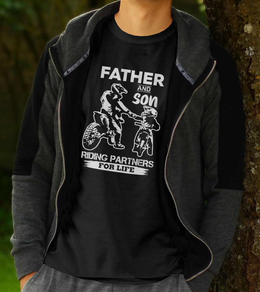 Father And Son Motocross Riding Partners For Life T-Shirt