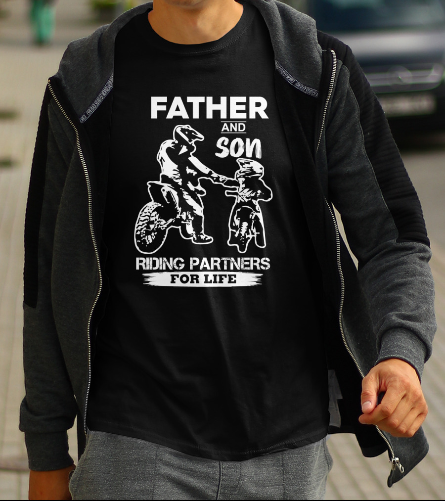 Father And Son Motocross Riding Partners For Life T-Shirt