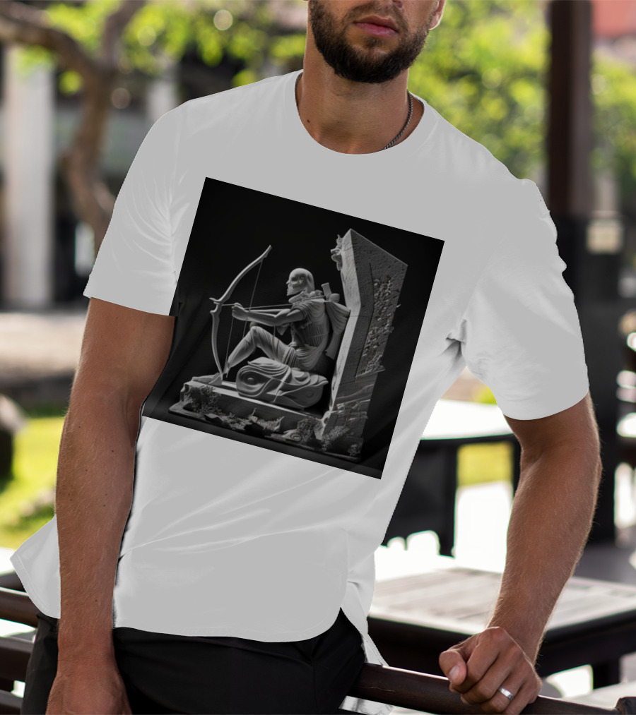 Ong Gia 3 Copy Old Man Archer Statue T-Shirt