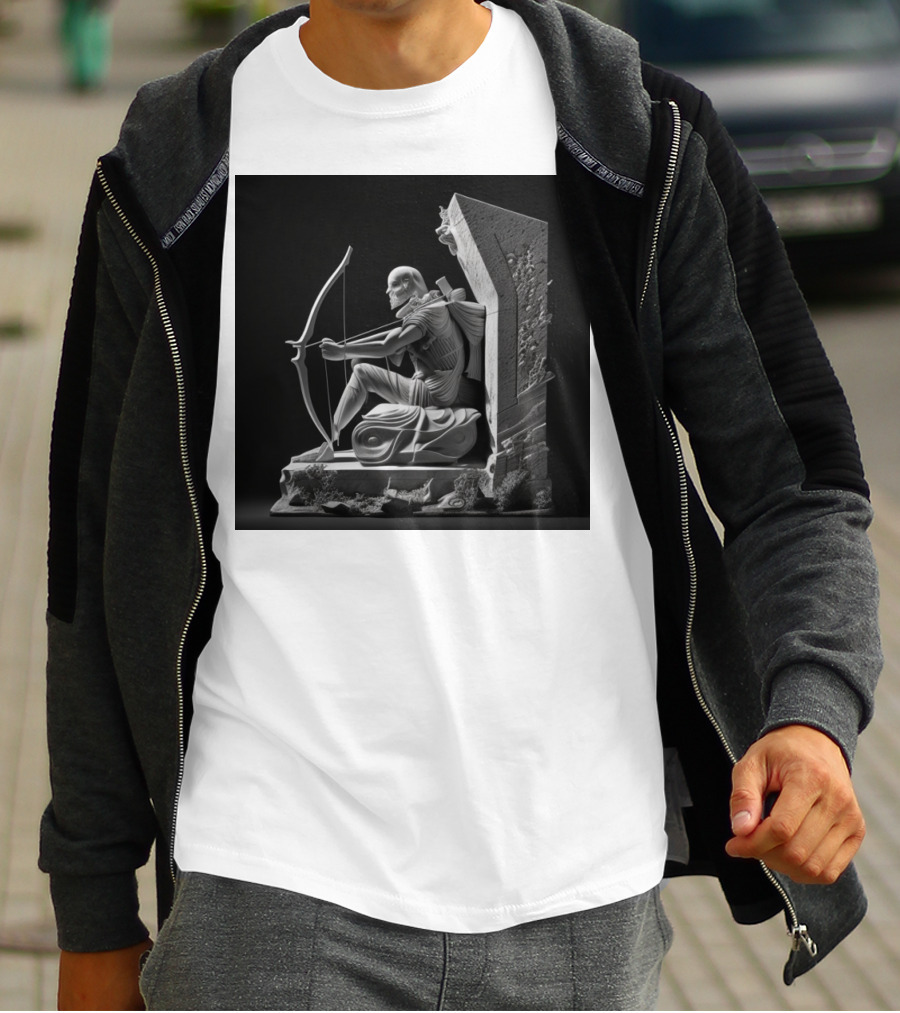 Ong Gia 3 Copy Old Man Archer Statue T-Shirt